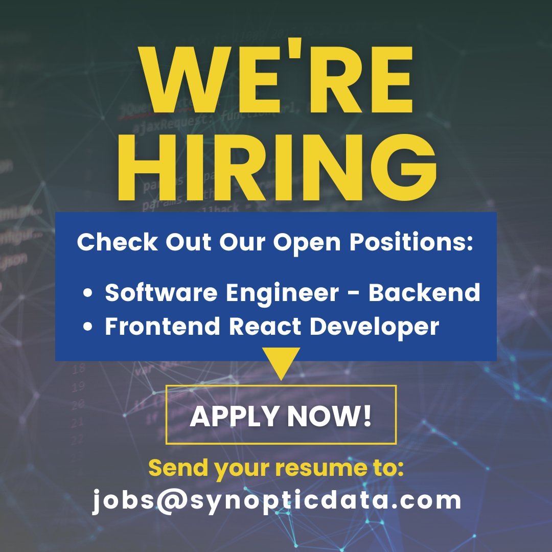 Synoptic Data tweet media