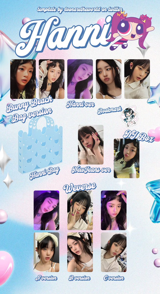 calicostdio's tweet photo. New Jeans - 'Get Up' Template (Bunny Beach Bag, NJ Box &amp; Weverse ver.)

🏷️@NewJeans_ADOR pc photocard template album poca list 뉴진스 포카 포토카드 리스트 민지 하니 다니엘 해린 혜인 minji hanni danielle haerin hyein asap eta super shy https://t.co/80N8y2EmeS