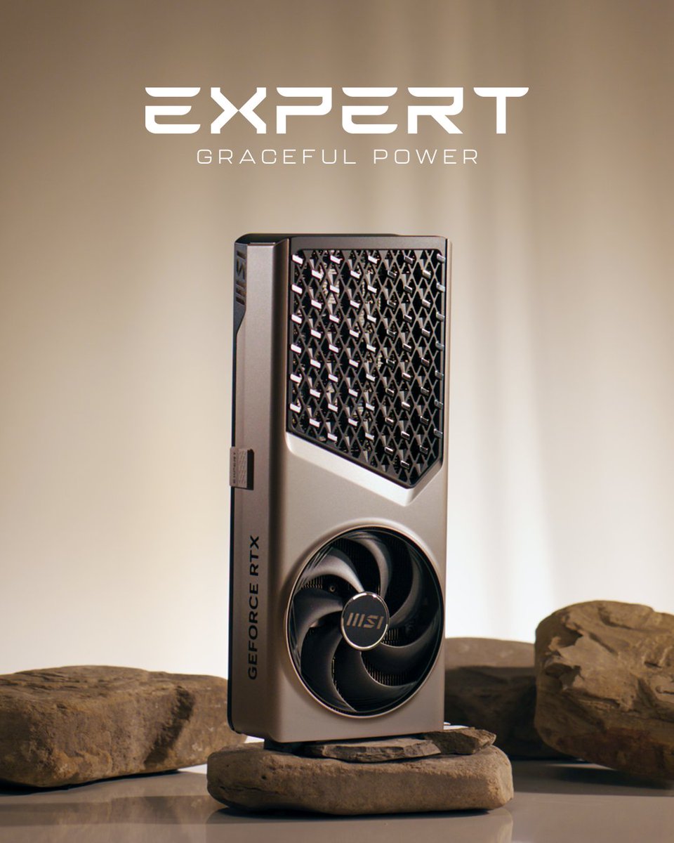 msi_polska's tweet photo. RTX 5080 EXPERT zgarnia CES Best of Innovation 2026 🏆
I spójrz tylko na nią… naprawdę można się dziwić jurorom? 😉
Kto powiedział, że trzeba wybierać między designem a czystą wydajnością?
Seria EXPERT udowadnia, że można mieć jedno i drugie ✨
#CES #msiEXPERT #BestGraphicsCard https://t.co/ZcOWvzN1qF