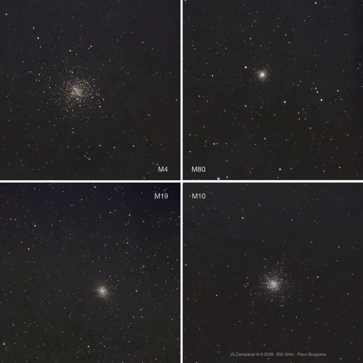 PacoBurguera's tweet photo. 4 cúmuls #globulars esta matinada.
Mateixa exposició (3 min) i escala, per a comparar.
El Sol amb la gran taca #AR4366 hui de matí.
Des de #VLCampanar.
@ASTROAVA @IGN_RObsMadrid
@Josep_Trigo @apuntoratge @llobiols @EnricMarcoSoler @Tiempo_Valencia @avamet @oratgenet @jcfortea https://t.co/IIbvhkAjDq