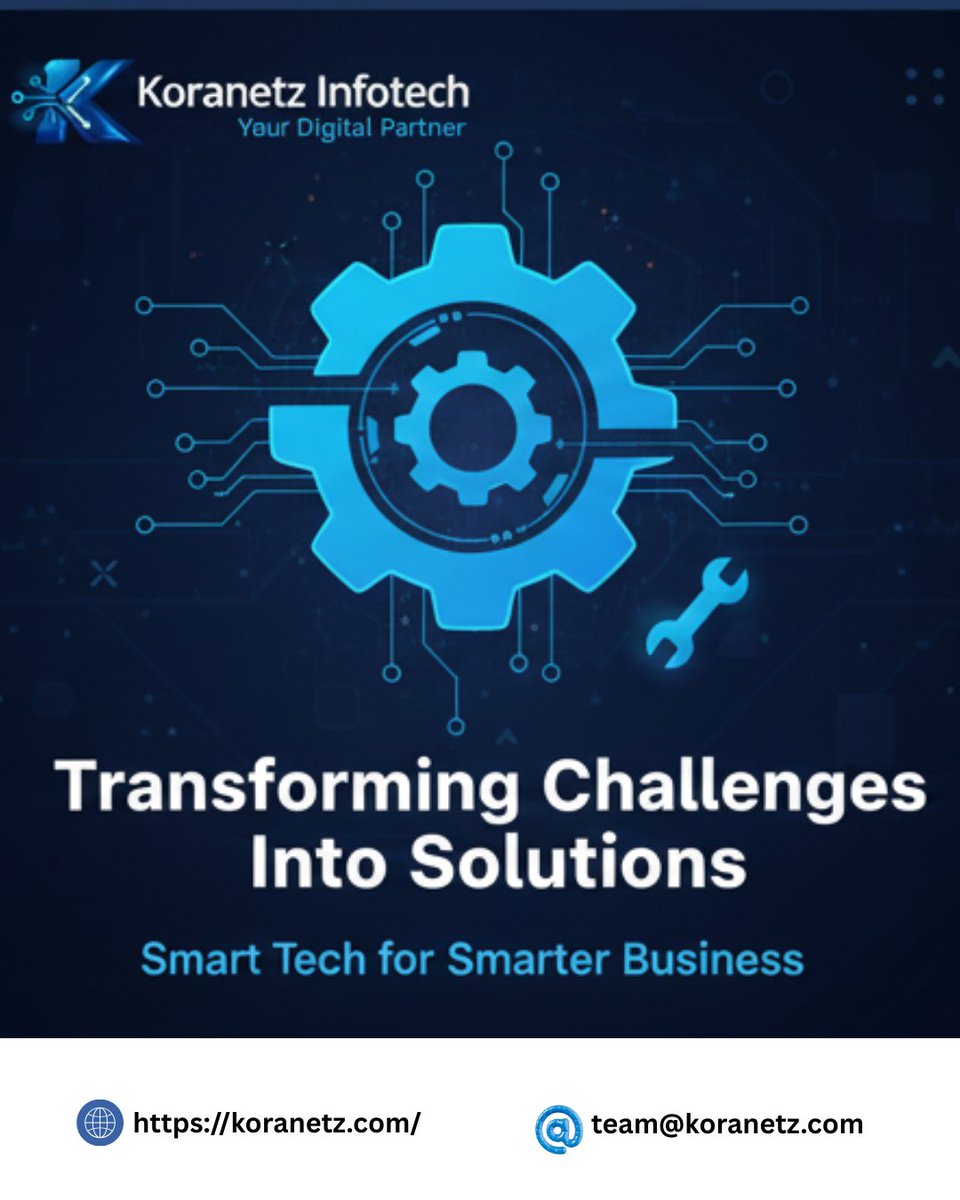 koranetztech's tweet photo. 📷#KoranetzInfotech |Your #DigitalPartner
📷Transforming Challenges Into #Solutions
📷#SmartTech for Smarter Business
We help businesses solve complex problems with innovative, scalable &amp; future-ready #technologysolutions that drive real growth.
📷https://t.co/2CjbKbgR1U
#B2BTech https://t.co/W1djxjCgPr