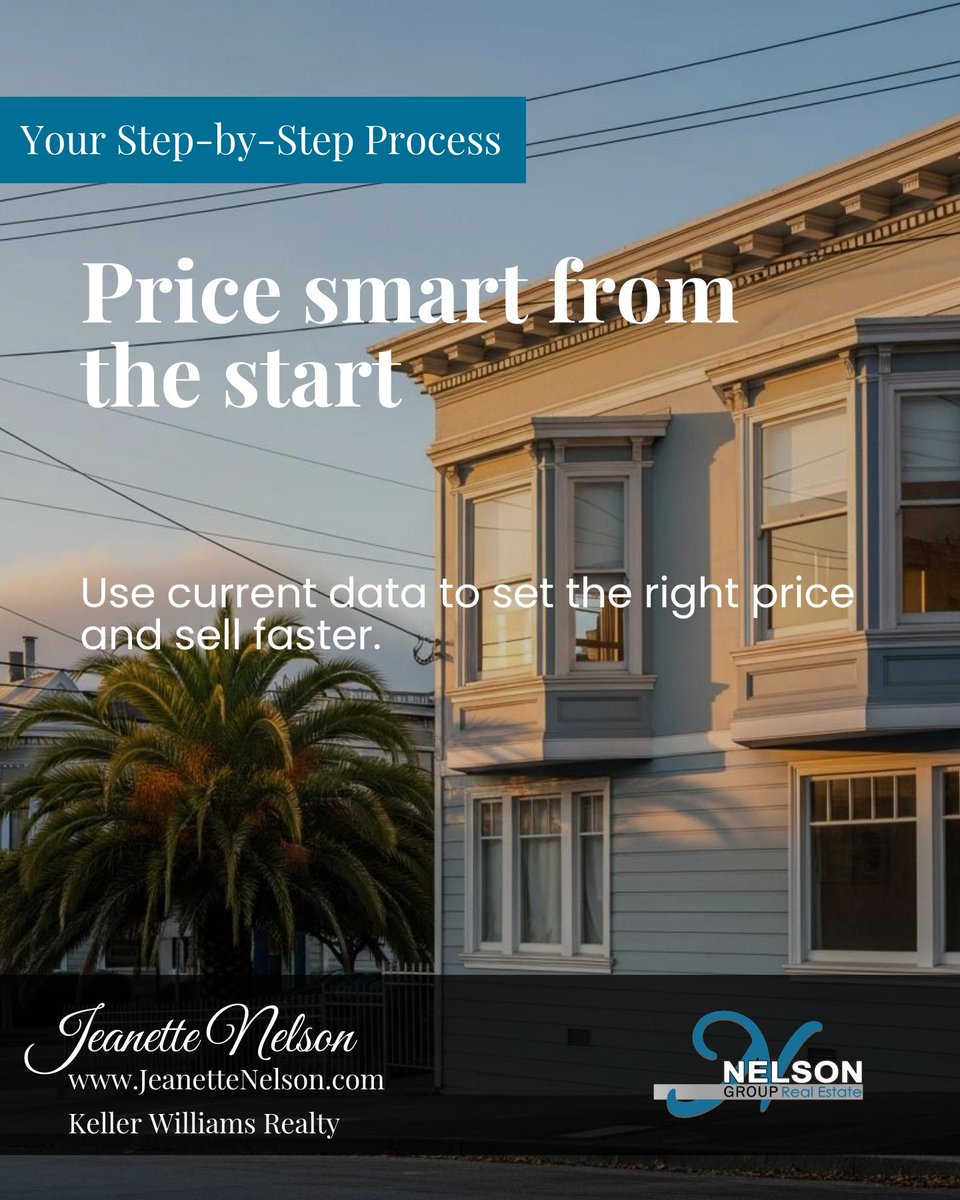 JeanetteENelson's tweet photo. Here's how to get the most out of your sale:

Consult a local expert early
Price it right from the start
Stage for appeal
Time your listing
Market with purpose
Thinking about taking the plunge? Drop your questions below, and let's talk strategy! https://t.co/woa3zoDVOF
