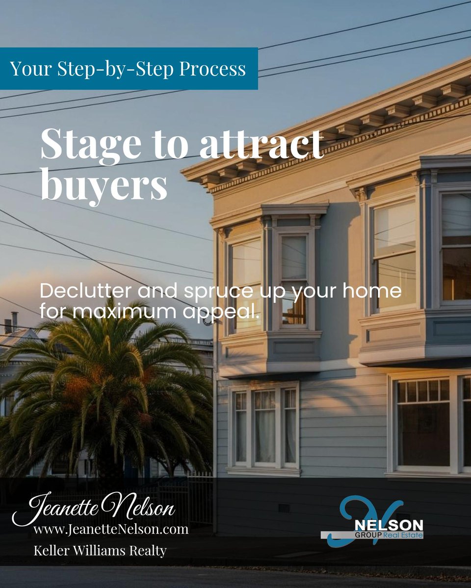 JeanetteENelson's tweet photo. Here's how to get the most out of your sale:

Consult a local expert early
Price it right from the start
Stage for appeal
Time your listing
Market with purpose
Thinking about taking the plunge? Drop your questions below, and let's talk strategy! https://t.co/woa3zoDVOF