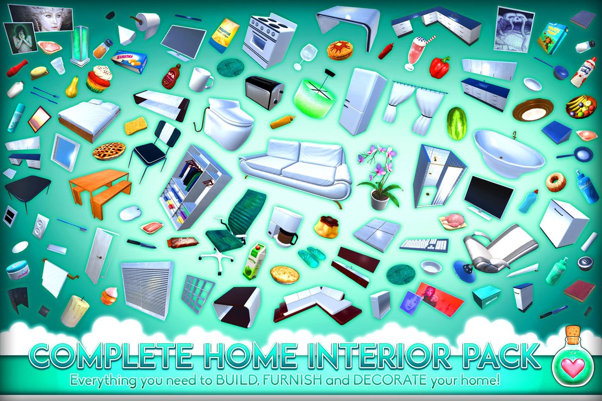 NekoboltTeam's tweet photo. Building a #unity3d home? Discover the Complete Home Interior Pack for everything you need to build, furnish, and decorate! Now 50% off on the #AssetStore! Perfect for #gamedev and #VR. 🏘️🏣 Check it out: https://t.co/42VXIYa5hK https://t.co/jDX8UN63eV