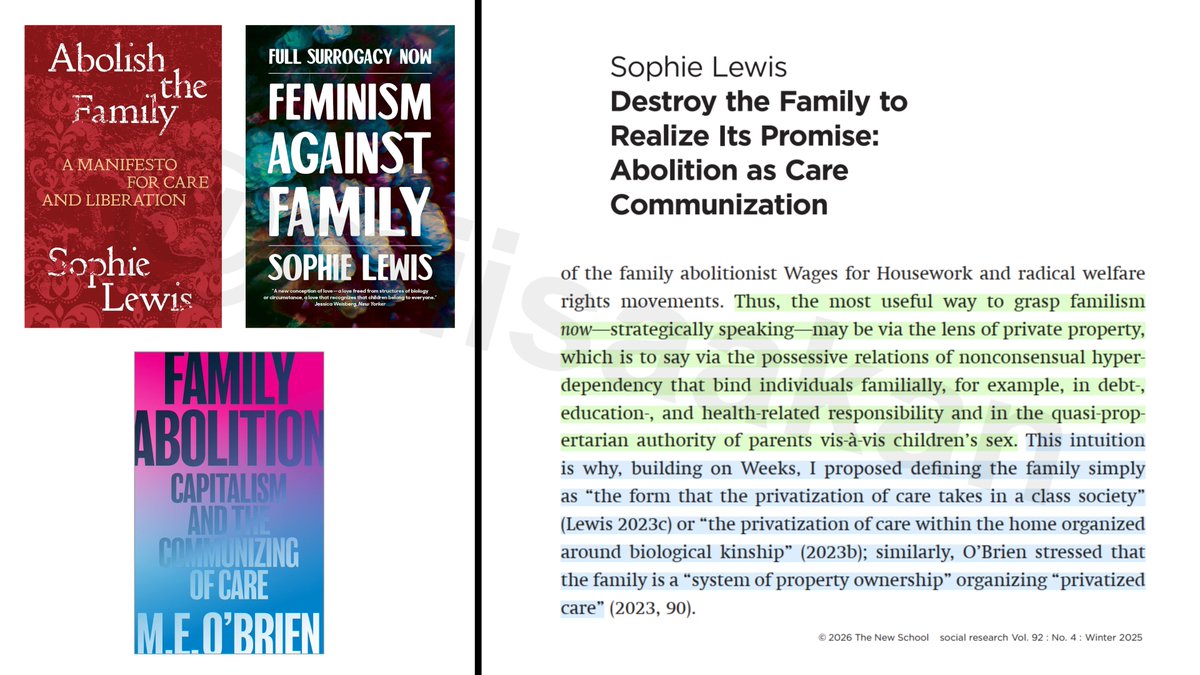 ♦ Family Abolitionists give their definitions of 'Family':

“I proposed defining the family simply as "the form that the privatization of care takes in a class society" or "the privatization of care within the home organized around biological kinship";”

“…similarly, O’Brien