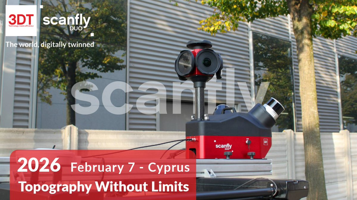 scanfly3dt's tweet photo. SCANFLY at Topography Without Limits 🌐

Proud to support our partner TREE COMPANY at the workshop in Cyprus. Experience the versatility of #Scanfly Mobile Mapping Systems: where high-precision #LiDAR meets modern engineering.

Discover #ScanflyDUO: 🔗 https://t.co/sViWfKvPMN https://t.co/pje82fWpc5