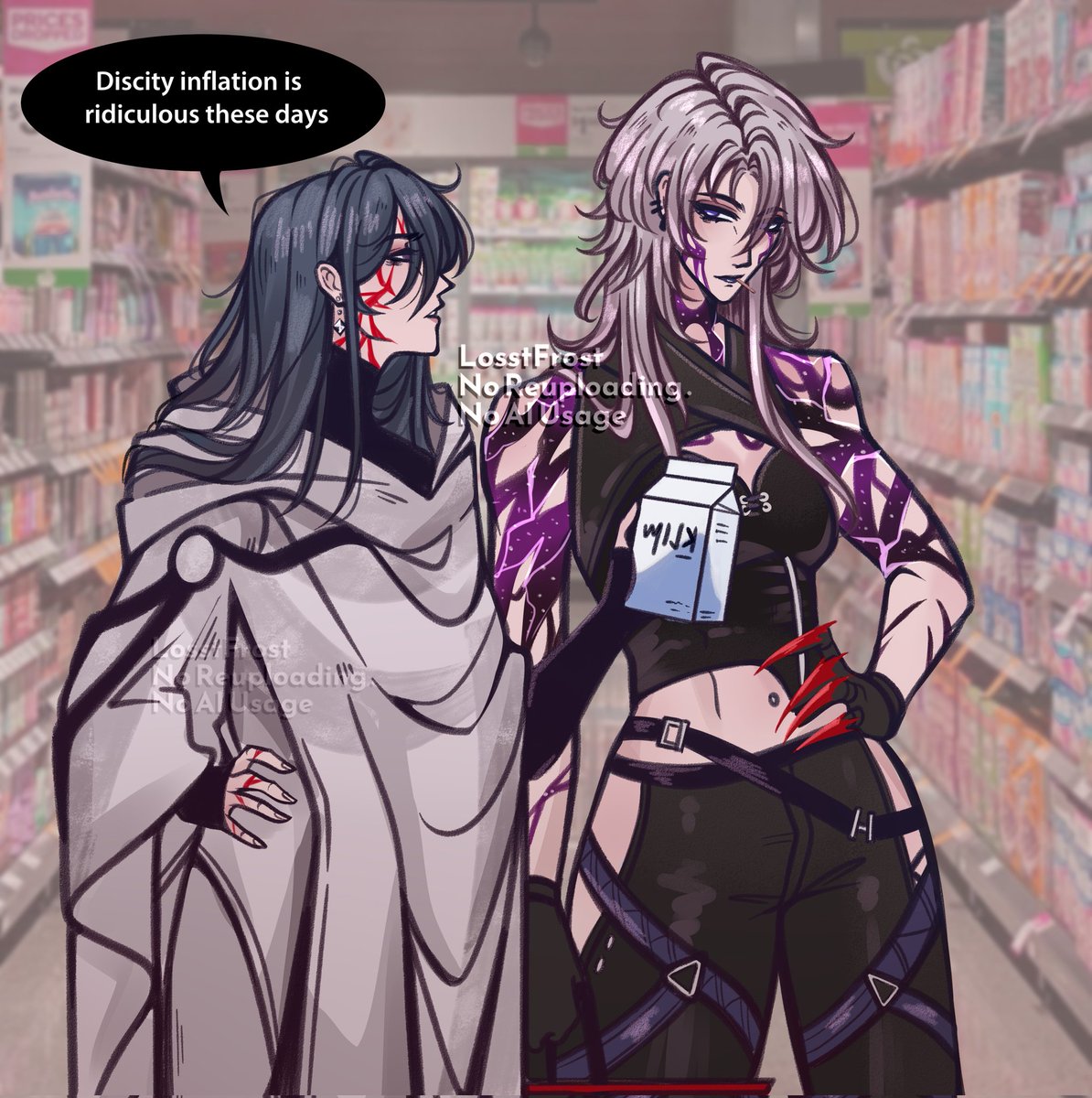LosstFrost's tweet photo. A recently comatosed chief and a mediocre syndican gangster walk into a grocery store... #pathtonowhere #zoyachief https://t.co/Vugm5eLlgn