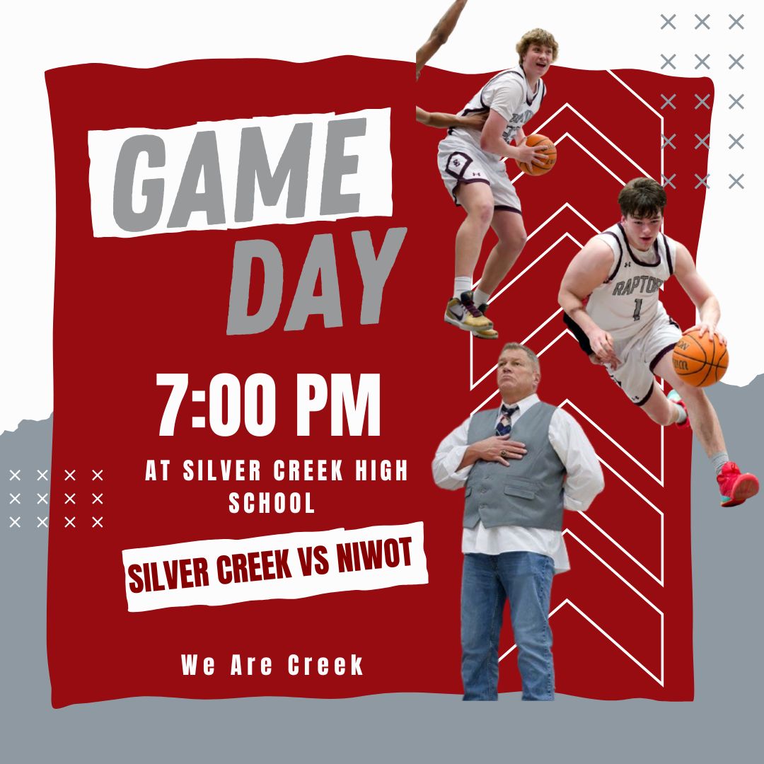 Game day in our house. Silver Storm Night. Honoring Coach Banning &amp; ready to compete vs. Niwot.
#WeAreSC #CreekHoops #GoSilverCreek #CoPreps