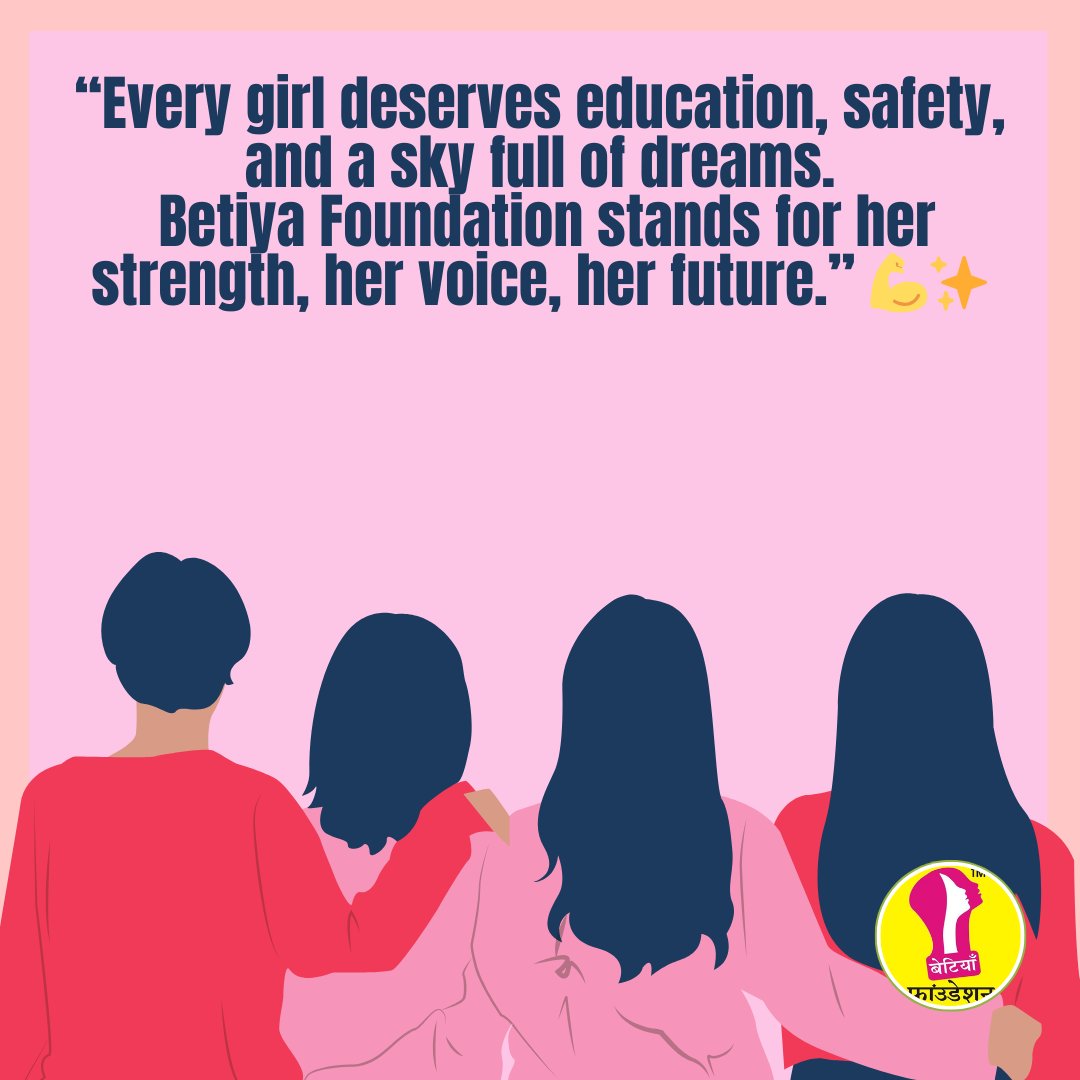 “Every girl deserves education, safety, and a sky full of dreams.
Betiya Foundation stands for her strength, her voice, her future.” 💪✨
#BetiyaFoundation #EmpowerGirls #FutureIsFemale