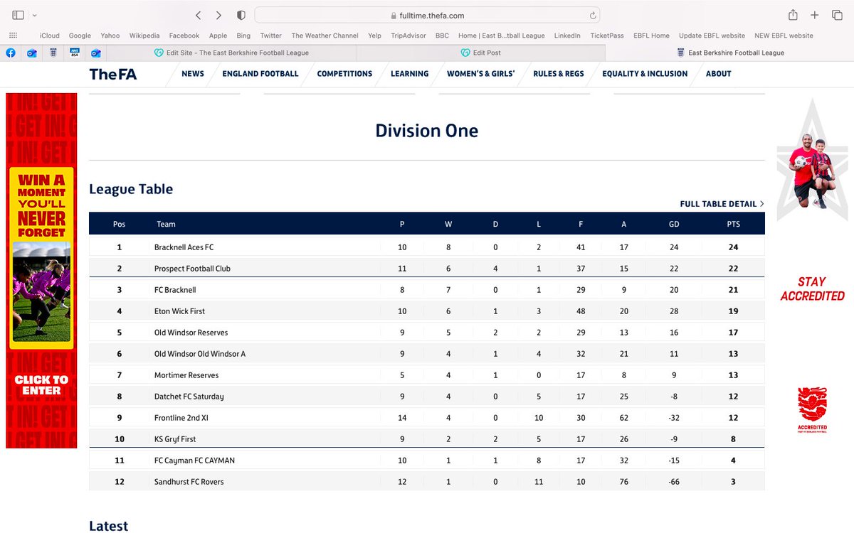 East Berkshire Football League tweet media