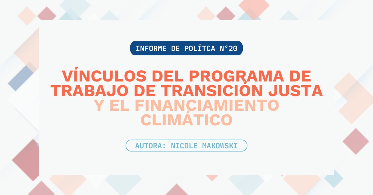 ¡Nuevo informe de política! Analizamos la decisión adoptada en la COP30 sobre el Programa de Trabajo de Transición Justa (JTWP) y su alineamiento con el Nuevo Objetivo Colectivo Cuantificado (NCQG) de financiamiento climático.
📄Leé al informe acá: arg1punto5.com/index.php/2026…