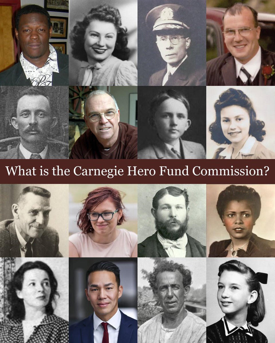 carnegie_hero's tweet photo. At the Carnegie Hero Fund, we believe courage should never go unnoticed. Our mission is to recognize, support, and advocate for civilians across the United States and Canada who perform extraordinary acts of heroism in life-threatening situations. By honoring these individuals, we help foster a society that reveres selfless courage and keeps Andrew Carnegie’s enduring belief in humanity, peace, and altruism alive.

Follow along as we share their stories and celebrate the heroes among us.
