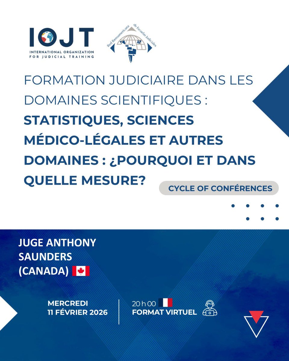 riaej_web's tweet photo. Te invitamos a participar en la última conferencia del ciclo El juez ejemplar: una mirada desde el marco ético, que contará con la destacada participación del magistrado Anthony Saunders, juez de la Suprema Corte de Columbia

🗓 Miércoles 11 de febrero 2026 – 3:00 p.m. (Hora RD) https://t.co/N8A50tS18o