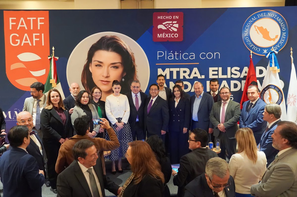 pedroluisnoble's tweet photo. A invitación del @notariadomex, integrantes del @notariadohgo participamos en el encuentro con la Mtra. Elisa de Anda Madrazo, Presidenta del Grupo de Acción Financiera Internacional (GAFI), para abordar temas de prevención del lavado de dinero.

#ElNotariadoSirviendoAHidalgo https://t.co/kbu3HOzsYS