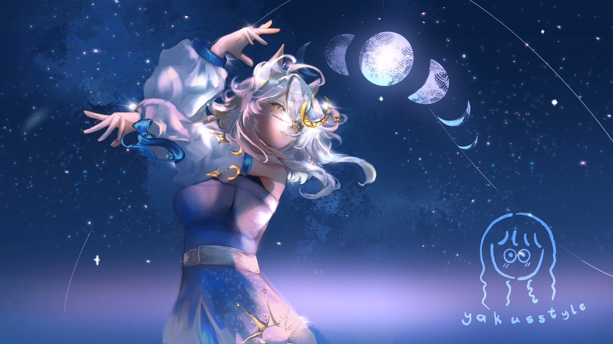 New art alert!! 🦊 Lovely commission for @/mikiikunVT 💙🌙 Thank you so much for letting me draw your character again! 

‼️COMMISSION, DO NOT USE‼️

Any form of support is highly appreciated~💕 Commissions are still open! Dm me or click my vgen link in my bio ^^

#art #artmoots