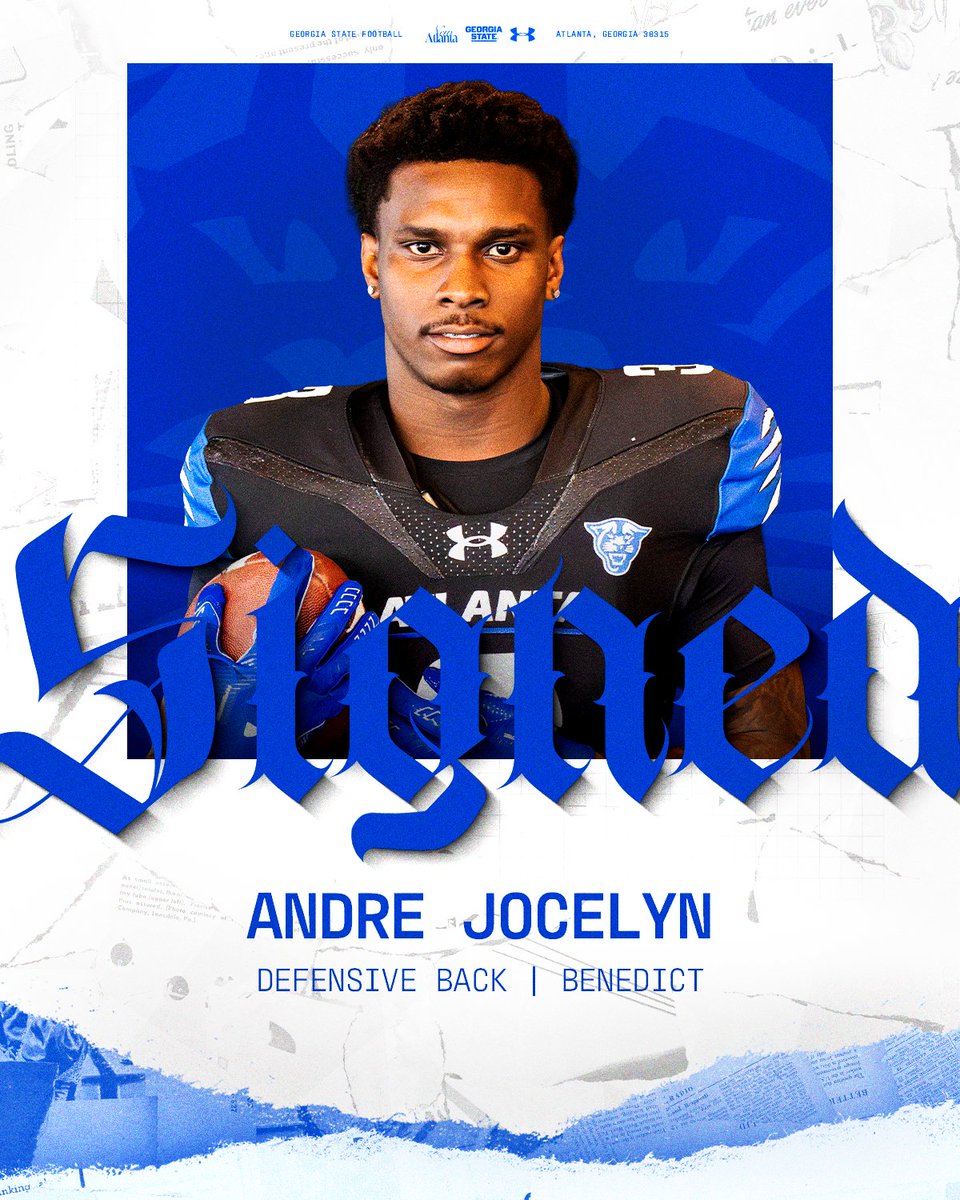 GeorgiaStateFB's tweet photo. Welcome to Atlanta, @andrejocelynn 🔥

#LightItBlue | #NewAtlanta https://t.co/KM8SGxJyK7