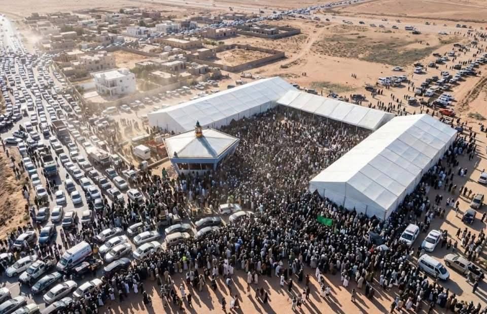 _AfricanSoil's tweet photo. TODAY | 🇱🇾 | The funeral of Saif al-Islam Gaddafi, the son of the late Libyan Leader Muammar Gaddafi who was killed by the US/NATO in 2011. Saif al-Islam was murdered this week at his residence by 4 gun-men. He was running to be the next President of Libya. 

His brother was released from prison just a few weeks ago after spending 10 years in jail, in Lebanon with no charges nor conviction. He was only asked to pay the bail and leave the country. Note: He was never convicted.

Three of Muammar Gaddafi's sons were killed alongside him in 2011. The Gaddafi family has suffered. His other children have been living in hiding for years.