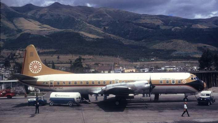 The_LAAHS's tweet photo. New LAAHS article by aero-historian Guido Chávez documents the Lockheed L-188 Electra's operational history in Ecuador (1967-late 1980s), covering fleet deployment by Ecuatoriana and TAME on Quito-Miami and Galápagos routes. 
Read it here 👇
https://t.co/0JPCXafhGO https://t.co/8T7sQM2s3N