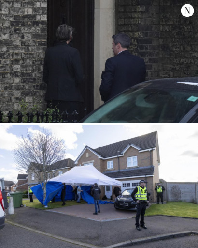 One is the police at the house of the man at the centre of probably the biggest political crime this century. The other is of an SNP at the centre of a possible misuse of SNP's funds.