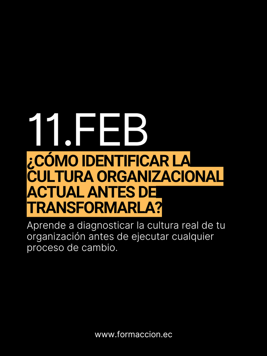 formaccion_ec's tweet photo. El 11 y 18 de febrero clases en vivo enfocadas en el diagnóstico cultural, errores comunes y cómo leer lo que normalmente no se dice en las empresas.

🎓 Diploma al finalizar

Ideal para líderes, RR.HH. y equipos que buscan transformar sin improvisar.

https://t.co/xmF5cw3p1Q https://t.co/AmDJ5l8MUA