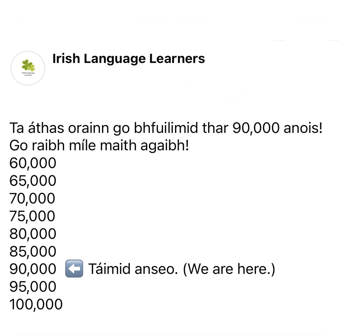Irish Language Learners tweet media