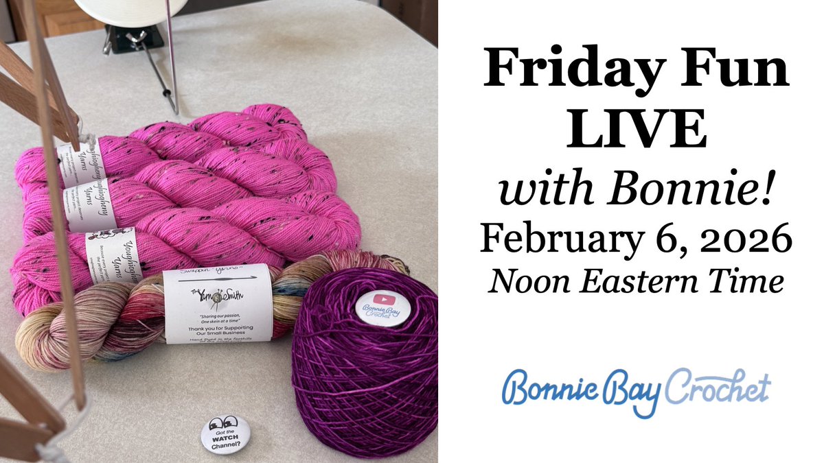 Please join me on my YouTube channel at Noon Eastern Time today! I will be talking some about the crochet along and other fun things! youtube.com/live/gX93_7ImP…