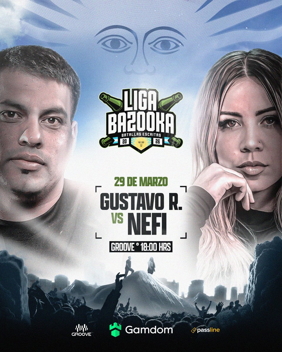 ligabazooka's tweet photo. 🔹 #GustavoRamos vs #NEFI
Dos plumas muy afiladas, un cruce entre dos personalidades muy potentes, totalmente impredecible. Gustavo Ramos vuelve luego de su batalla con Prodemm en el Movistar Arena y recibe a Nefi luego de haber tenido la batalla más vista del draft 3. https://t.co/3WMGuLwfkv