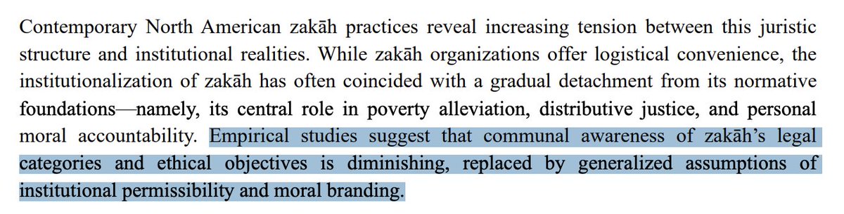 Worth reading Dr. Deina Abdelkader, Dr. Zainab Alwani, Dr. Tamara Gray, Imam Yahya Hindi, and Imam Mustafa Umar's dissent.

"Ijtihād...is exceptional, episodic, and costly; it does not constitute a perpetual entitlement to zakāh resources."

fiqhcouncil.org/wp-content/upl…