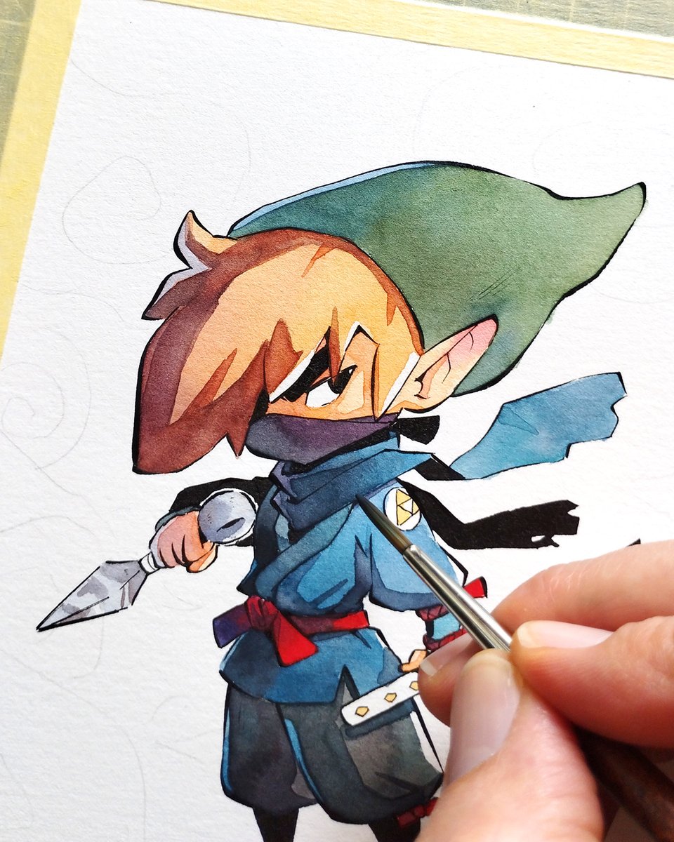 Painting little ninja Link