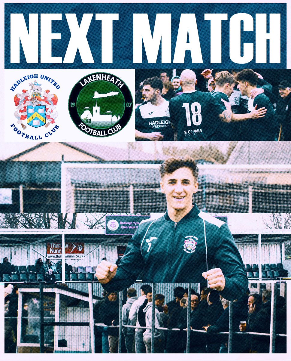 OfficialHUFC's tweet photo. Up next ⏩

Two new signings in the door and huge game on Saturday! Come down and support the Hadleigh boys!! https://t.co/J5oofFs7ip