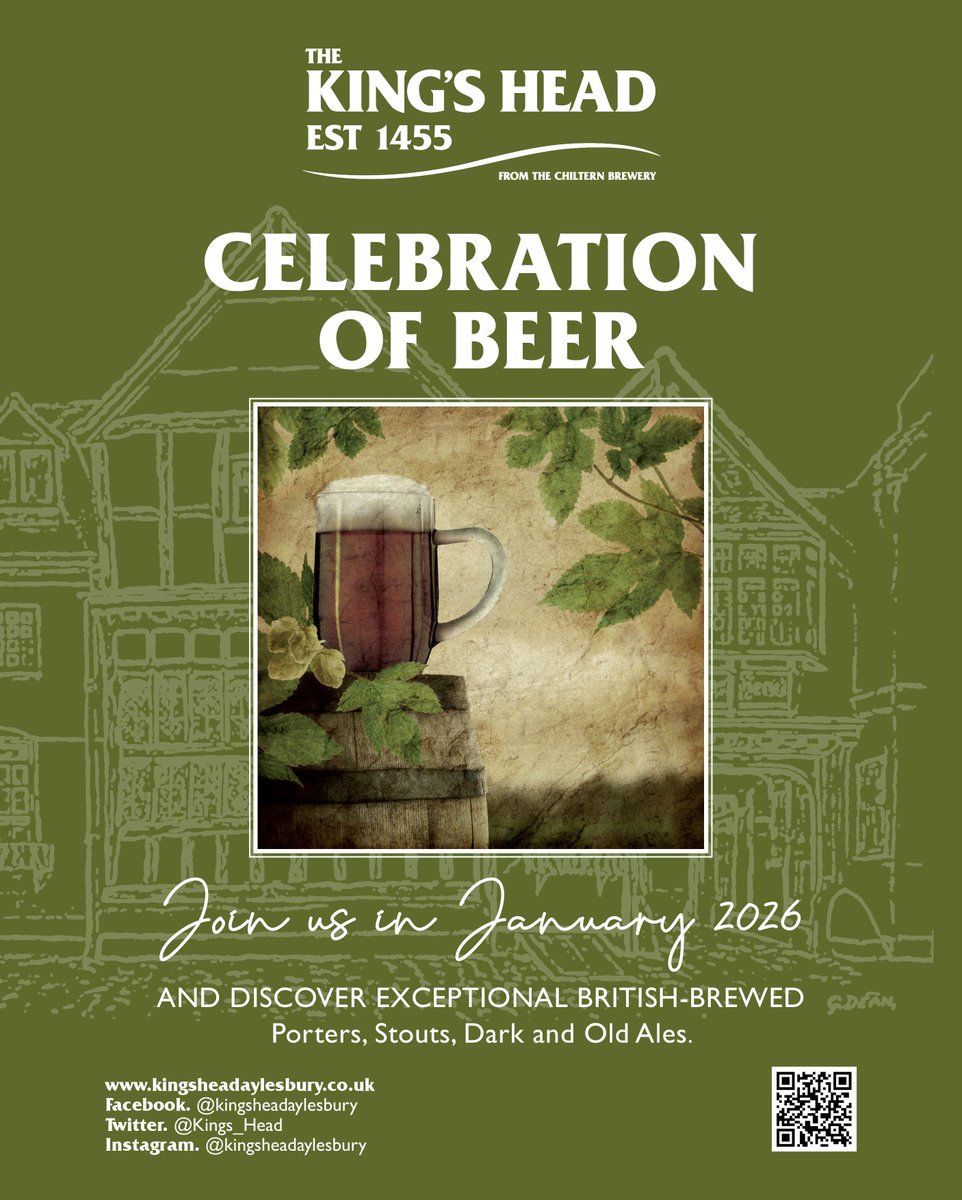 Kings_Head's tweet photo. Post Work Pint combined with Celebration of Beer!?
On tap: The Porter (6.7%) @anspachhobday - Victorian style porter; their flagship; balanced flavours of rich coffee, dark chocolate; award-winning.
#kingsheadaylesbury #celebrationofbeer #porter #camra #indiebeeruk #postworkpint https://t.co/2duGOXPXXH