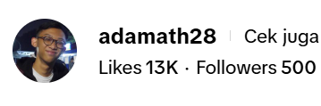 Adamath28's tweet photo. Yeay, TikTokku sudah dapat 500 followers. Terima kasih banyak, Semuanyaa!

#TKA #SNBT https://t.co/8PIfhbRibn