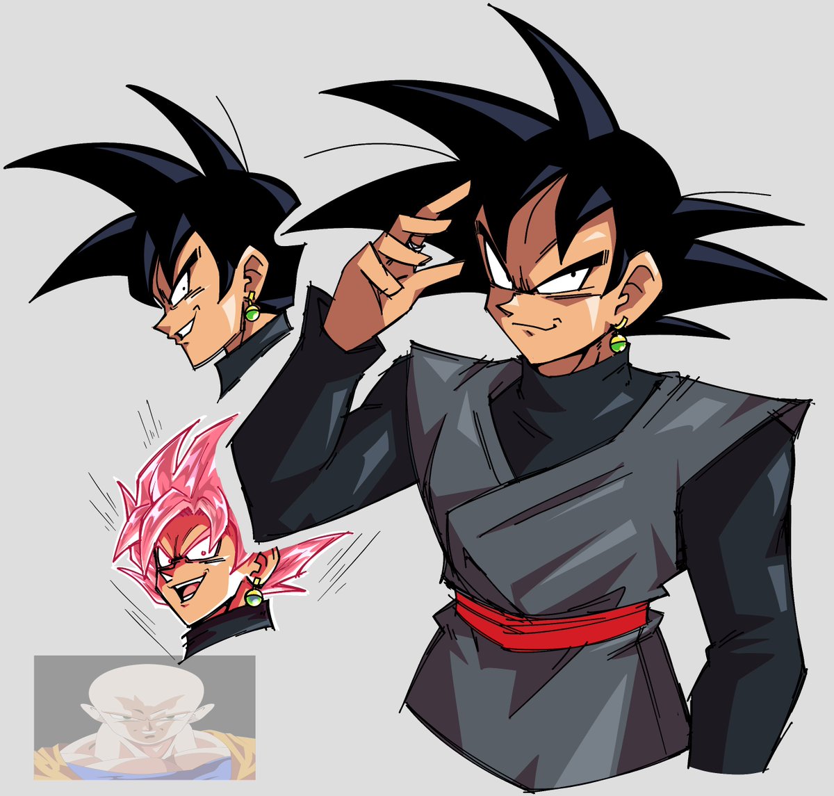 woke up wanting to draw goku black specifically