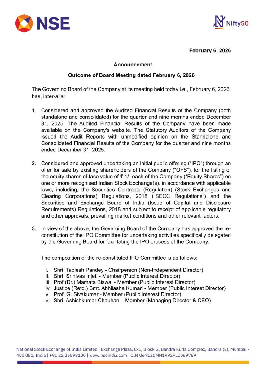 NSE IPO APPROVED FINALLY

#ipo #nseipo #ipoallotment #stockmarket #share #viral #trending
#creator #content