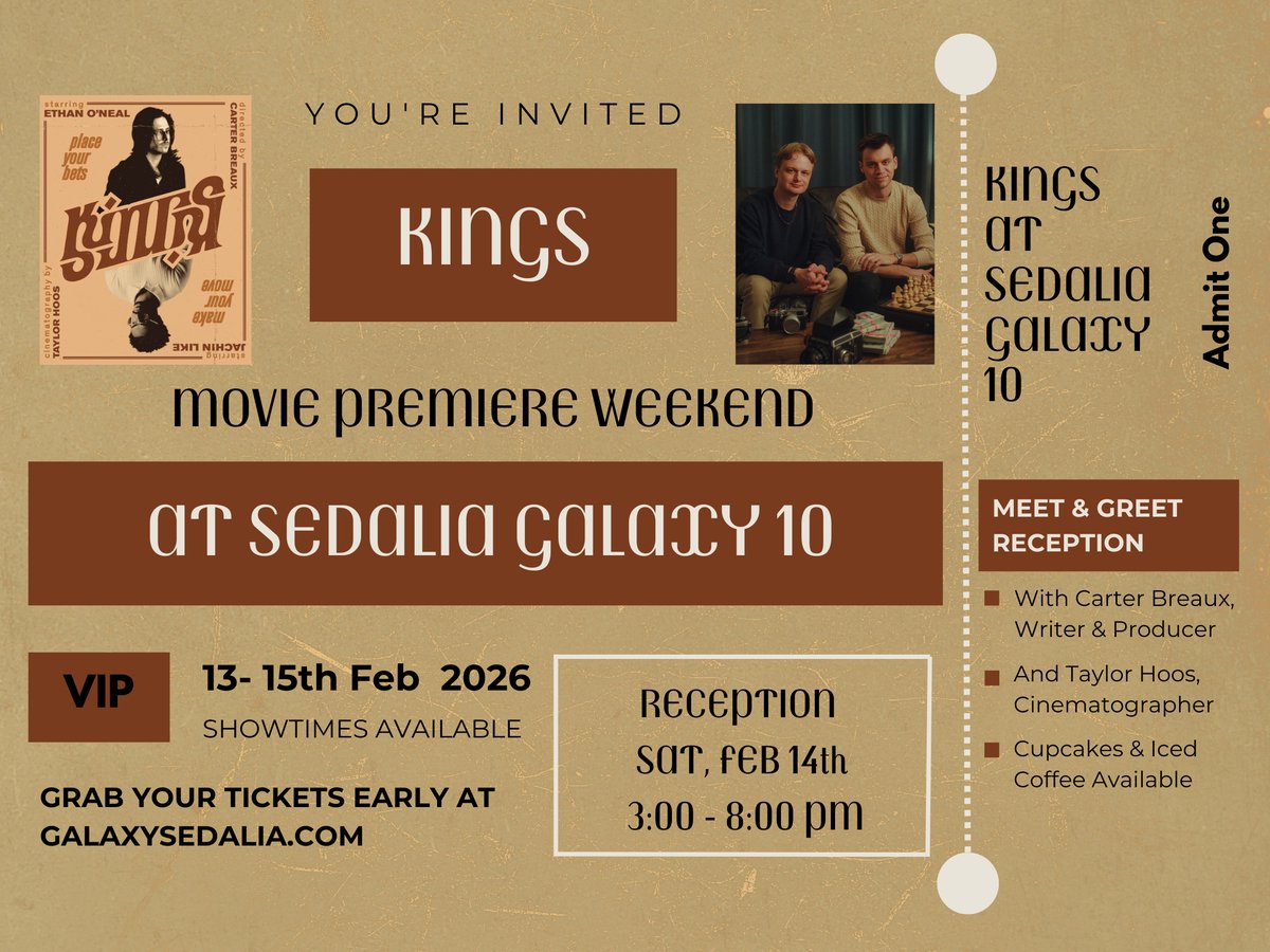 ahoos93's tweet photo. With multiple showings next weekend, make the trip and come check out Kings at Sedalia Galaxy 10 https://t.co/dXAZIwcPu1