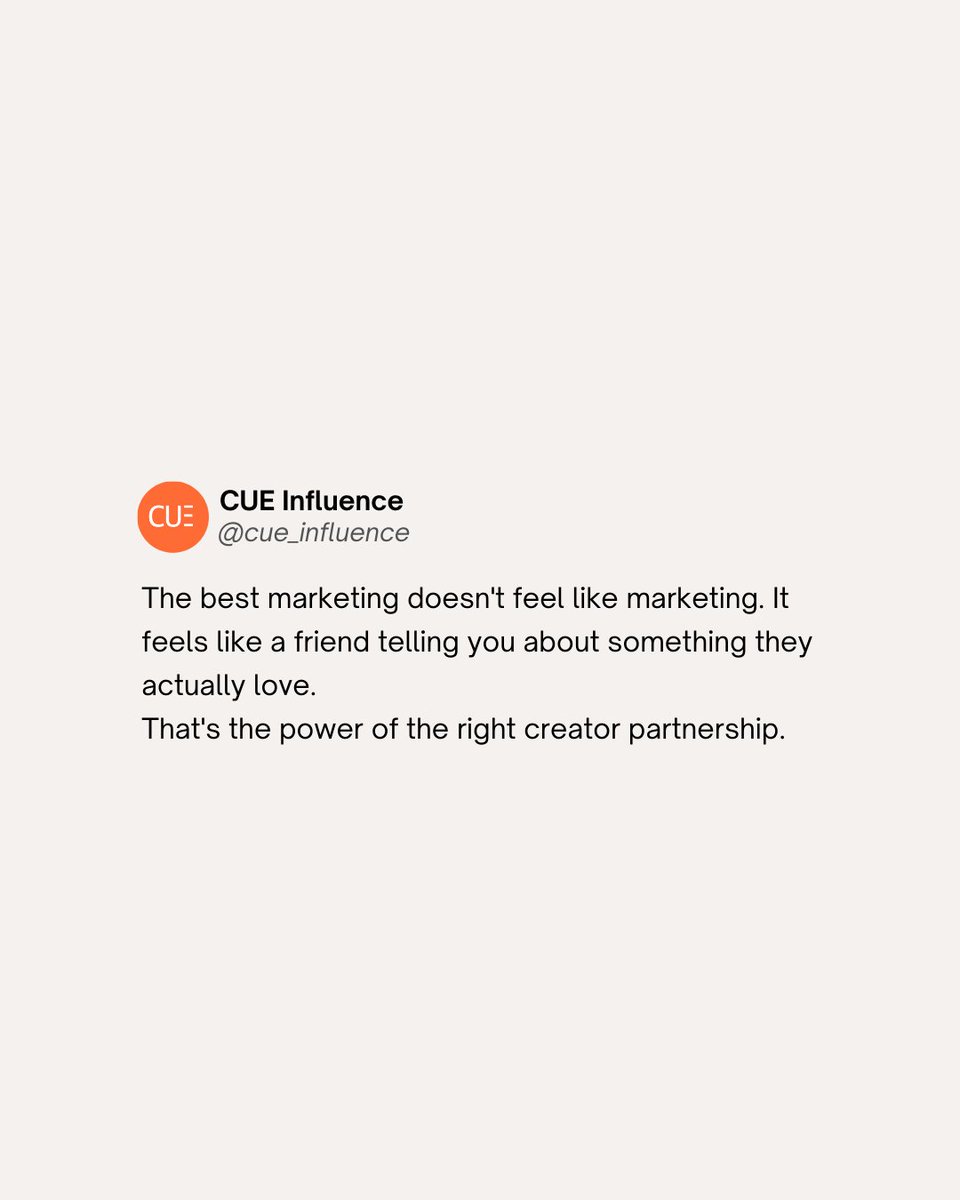 Cue_influence's tweet photo. And guess whose job it is to get you Partnership with the right creator? Ours of Course!

📩 DM Us today or Click the link in bio.

#CueInfluence #InfluencerMarketing #Authenticity #CreatorEconomy #Marketing https://t.co/XyGcZKtXQ2