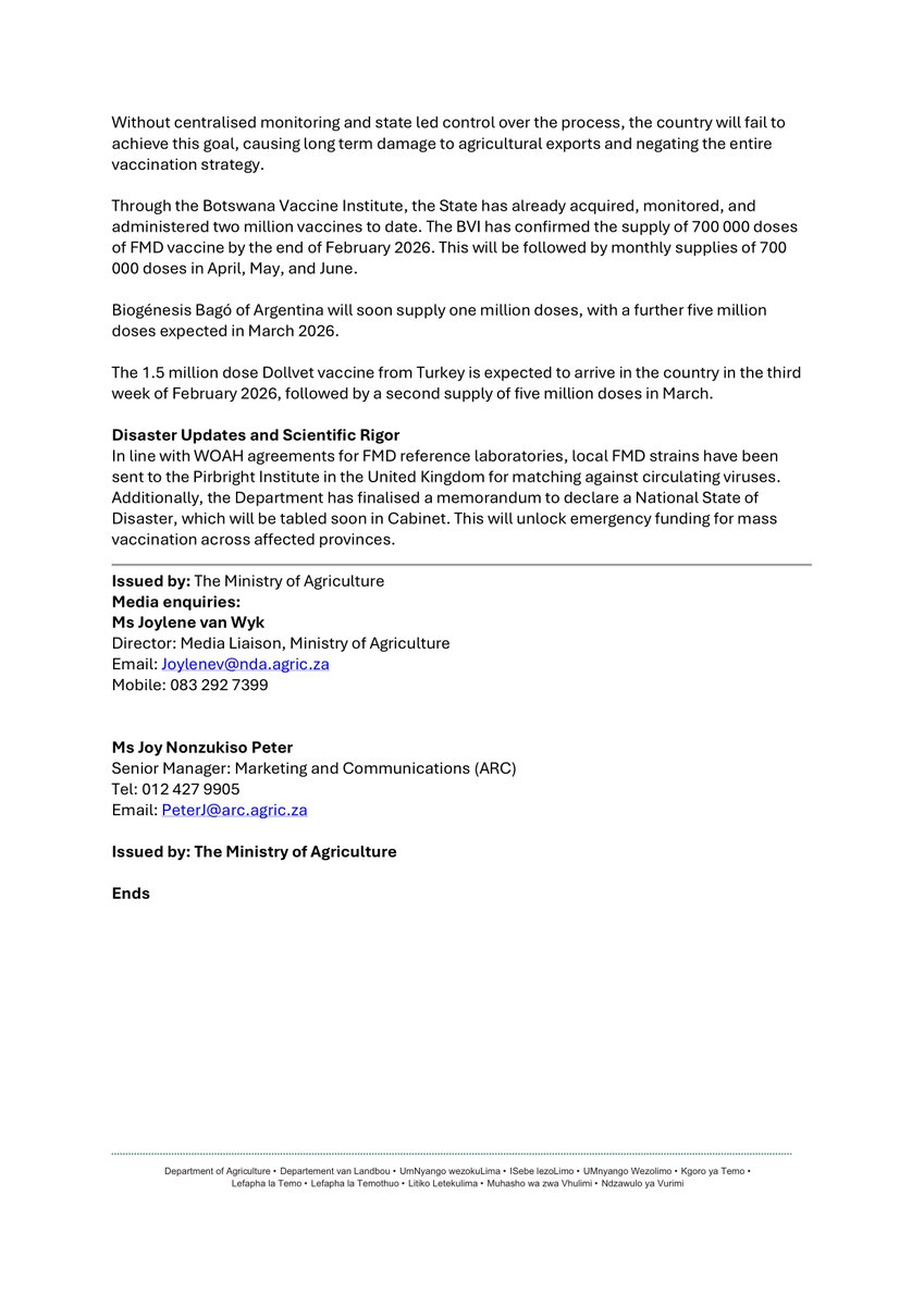 To our farmers who have watched their livelihoods disappear before their eyes, I hear you, and I feel the weight of this hardship with you. This has been a long, exhausting road, but I want you to know that help is not just coming, it is here.