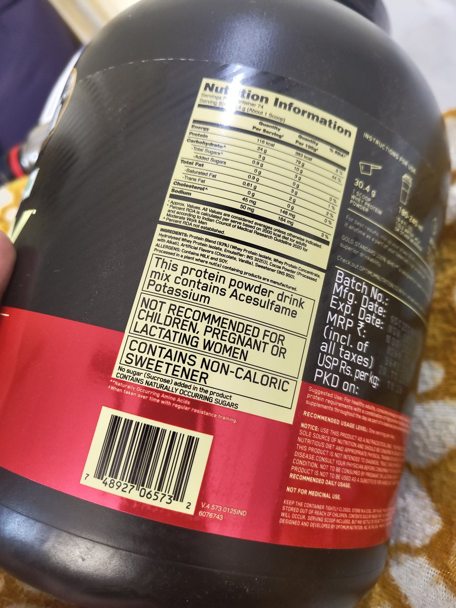 mayankb212's tweet photo. Hi @Team_Optimum 
Ordered Gold Standard Whey from your official website (Order #ON718919).
Seller: Primarc Pecan Retail.
Issue: Authentication code was already scratched on delivery, though it’s meant for the user.
Requesting clarification and replacement. Screenshot attached. https://t.co/2lpwfgHrkS