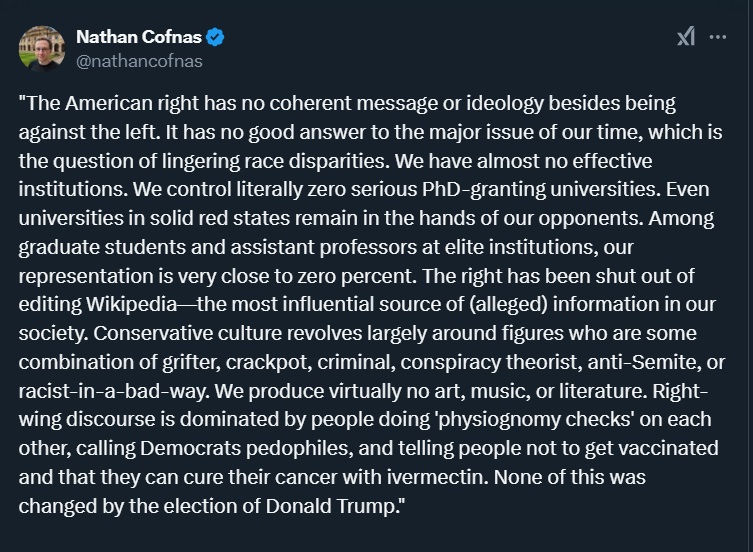 avidseries's tweet image. A conservative assesses the American right.