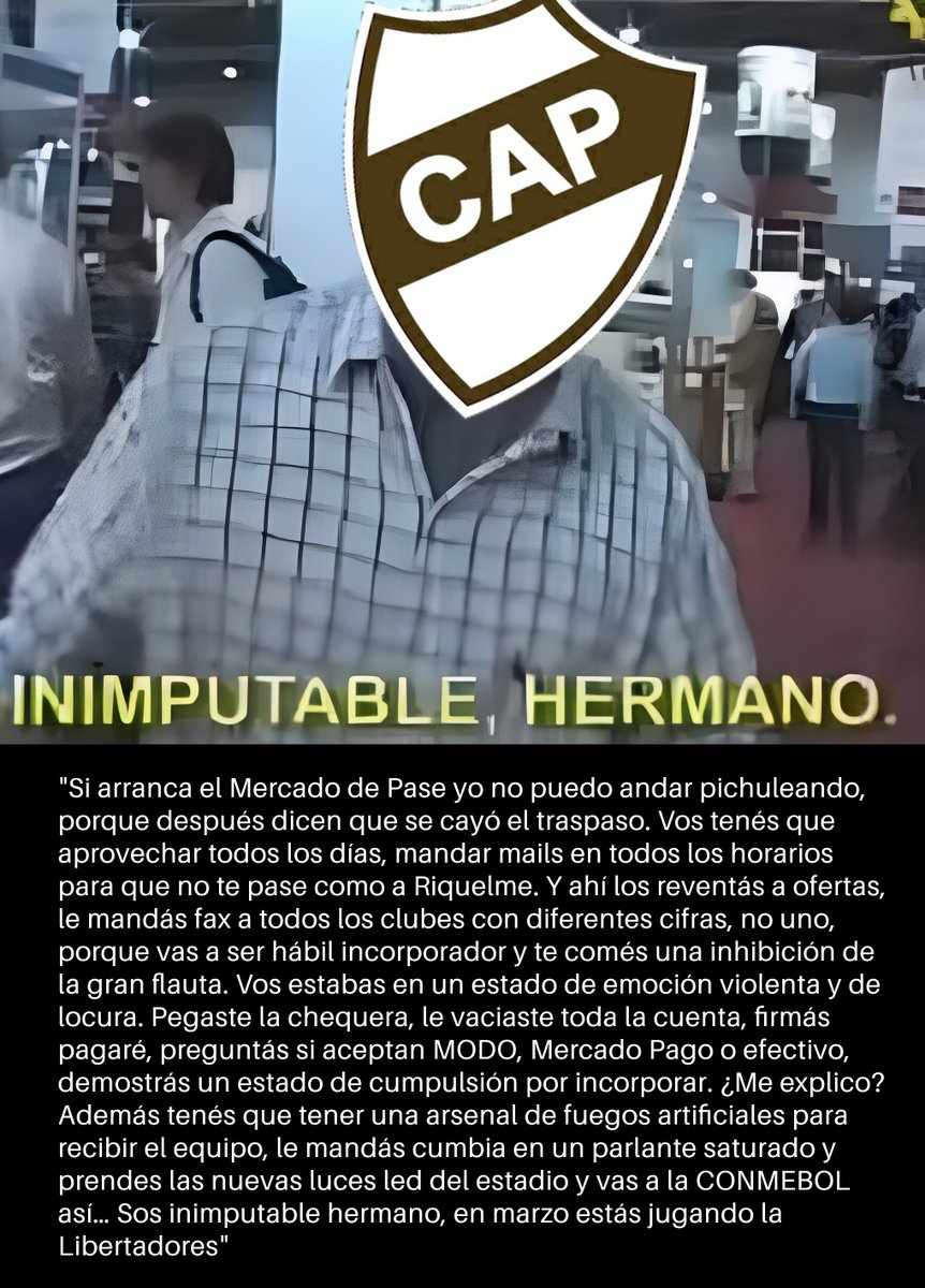 arielcarrel's tweet photo. En MODO INIMPUTABLE el #MercadoDePases de @caplatense 🤣 https://t.co/Y0qI8OGGn1