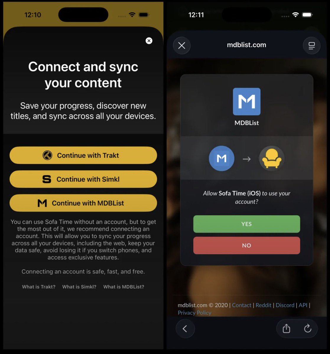 Sofa Time App tweet media