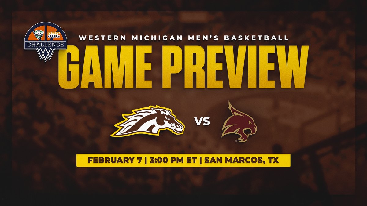 The Broncos visit Texas State on Saturday for the second game of the MAC-Sun Belt Challenge!

PREVIEW: buff.ly/phtGIra

#BroncosReign