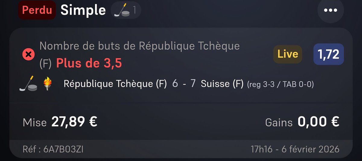 robiworld3's tweet photo. Bonjour @WinamaxSport il y a une erreur de votre part. Est ce que c’est possible de valider ce pari (il est gagnant) je l’ai mis quand les tirs au but allait commencé
J’ai d’ailleurs bien verifié avant de le mettre et c’etait marqué prolongation et tir au but inclu
Merci !!! 🙏 https://t.co/TqglZYFxri
