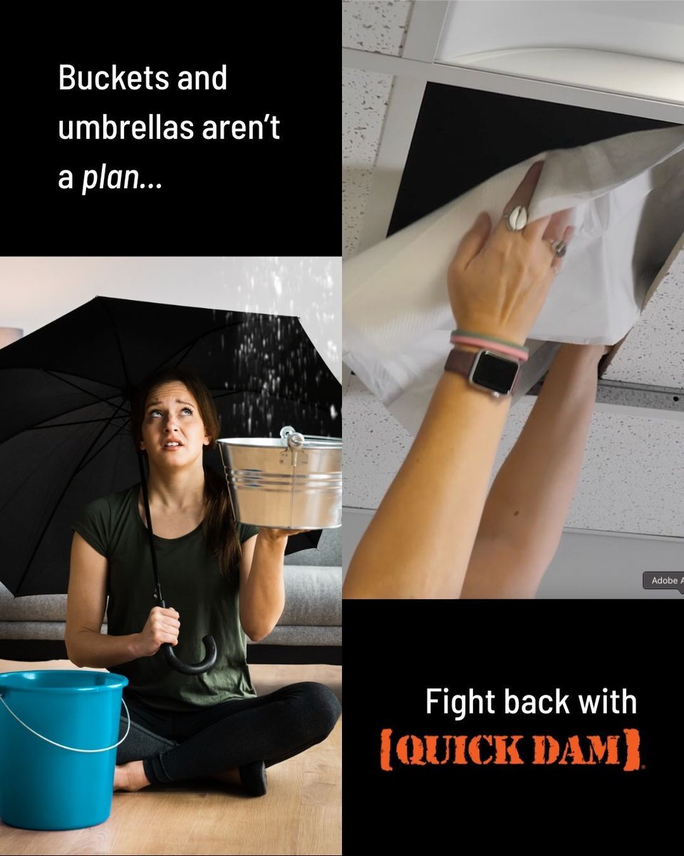 QUICKDAM's tweet image. Improvised solutions can only do so much.

One #QuickDam Drip Mat absorbs as much as an entire roll of paper towels, helping contain leaks and drips while you focus on finding a permanent fix.

In the meantime, let Quick Dam do the work.
🔗 hubs.la/Q0427nfk0