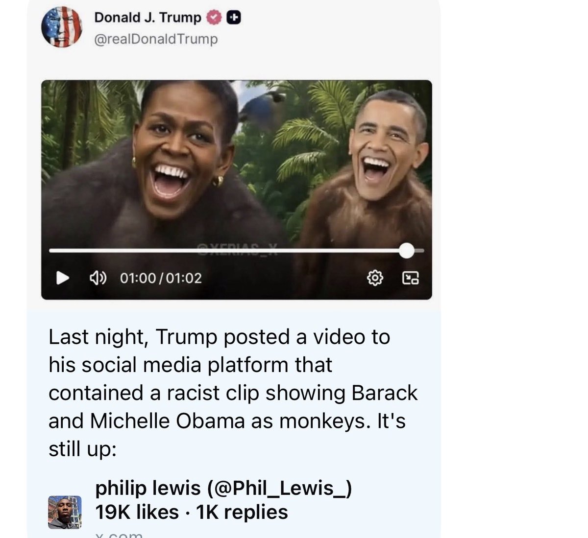 ccabramyan's tweet photo. @NICKIMINAJ This is what your favorite president posted on social media, Nicki. https://t.co/EhDwj1m87A
