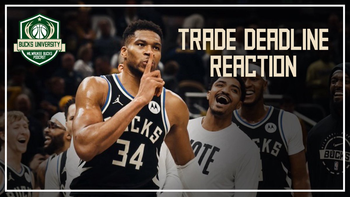 New episode!

<a href="/nathanmarzion/">Nathan Marzion</a> &amp; <a href="/Bucks_Breakdown/">Bucks Breakdown</a> react to the trade deadline, discuss the plan for rest of season and offseason, and reminisce about some past Bucks trade deadlines.

Spotify: tinyurl.com/8a2dy5nd
Apple: tinyurl.com/dpfhw8bx
YouTube: tinyurl.com/y6yhzk4r