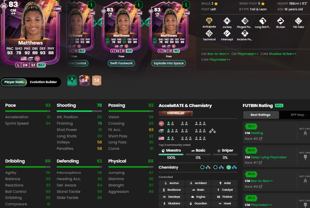 KayleJames10's tweet photo. @im0d___ @FutPoliceLeaks Yeah same with this card. Just feels like the game limits her without quickstep. https://t.co/we9xm00vEA