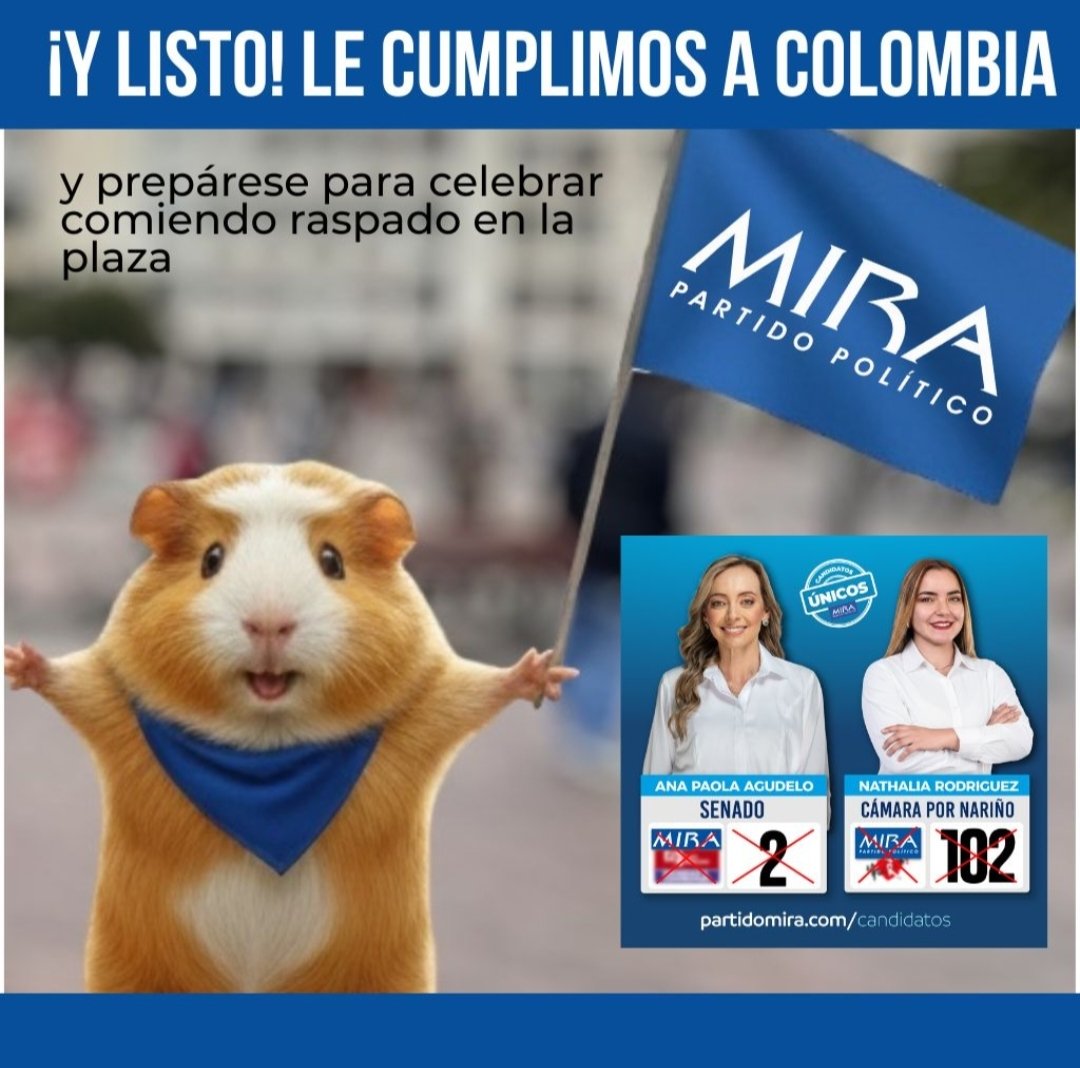 MariaPastora_p's tweet photo. Este 8 de marzo, vota con el corazón 
Votar es sencillo, pero hacerlo con valores lo cambia todo.
Senado: MIRA #2 – @AnaPaolaAgudelo
Cámara: MIRA #102 – @_nathaliarodriguez https://t.co/Hk23oPgAzl