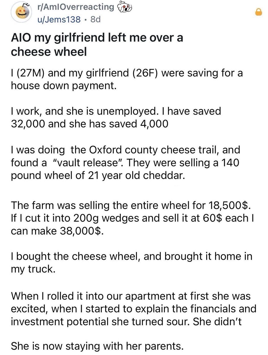 There’s always money in the cheese wheel