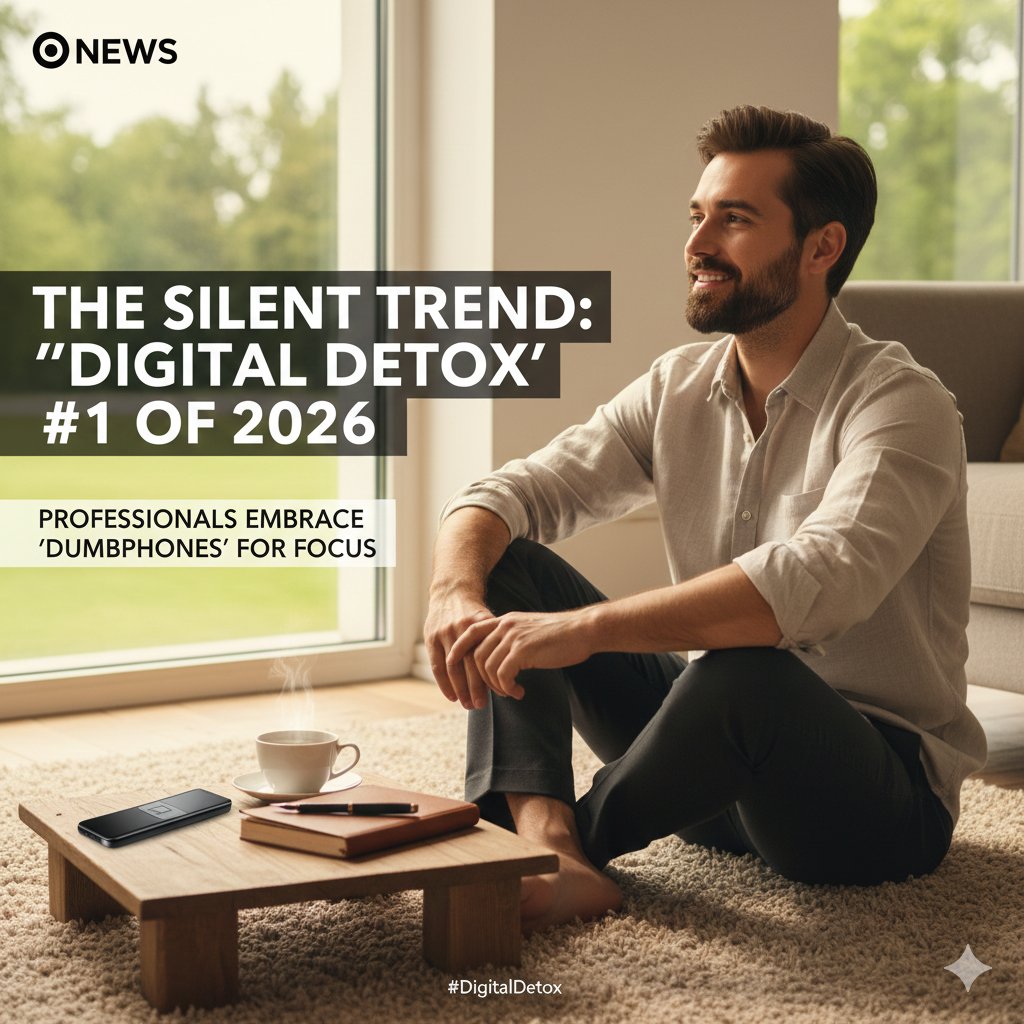 MR_Onur_81's tweet photo. LIFESTYLE: THE SILENT TREND 🧘♂️
"Digital Detox" becomes the #1 lifestyle trend of 2026. More professionals are switching to "dumbphones" to regain focus.
#ONews https://t.co/eMjtN6Eqep